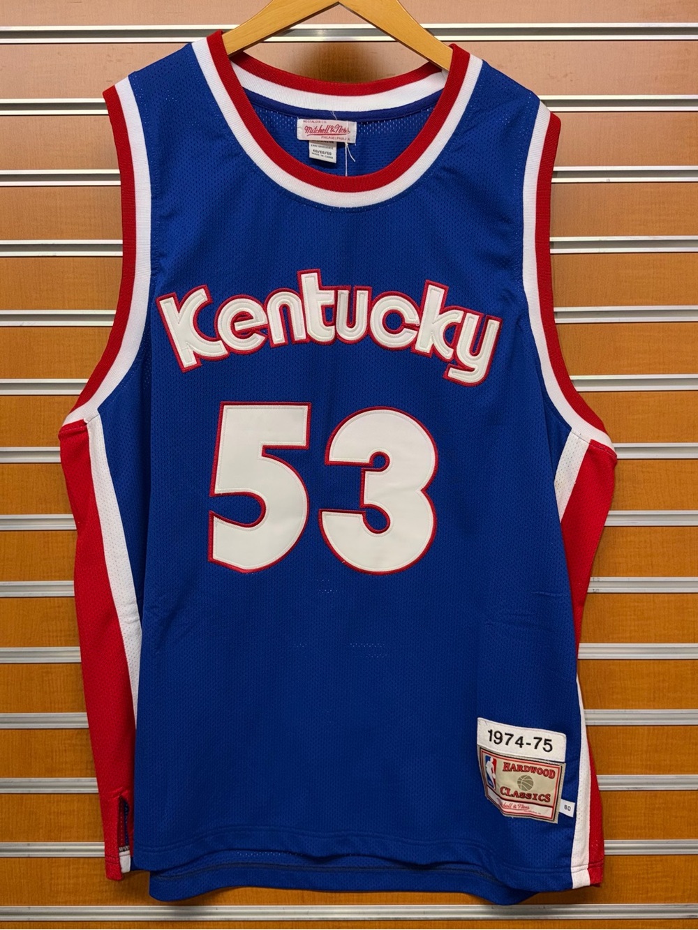 Mitchell & Ness Kentucky Blue and Red Basketball Jersey